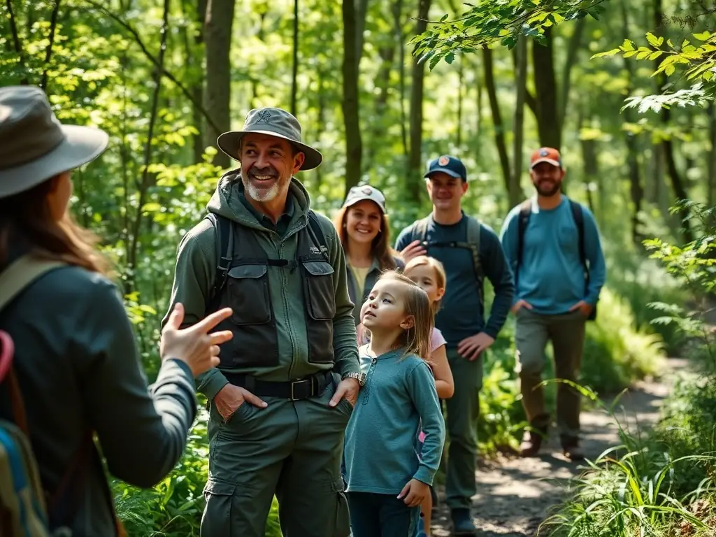 A group of children participating in a nature walk and educational program, organized by ASSOCIATION COMMUNALE DE CHASSE AGREEE D'AUZERS.